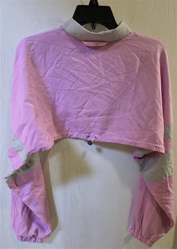 NWT Free People FP Movement OS Pink Grey Bolero Crop Windbreaker 127172