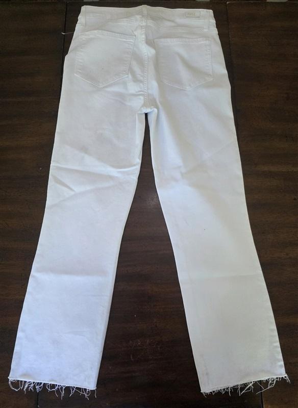 NWOT The Loft 27 4 Frayed High Rise Skinny Jeans in White 127225