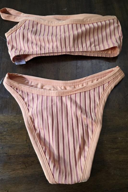 NWT L*Space Bougainvillea 1 Shoulder Top M Foley Bottom S Bikini Set 127241