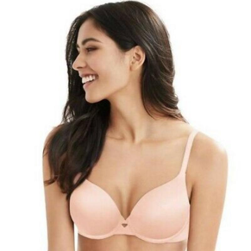 NWTD Hanes 34DD Ultimate No Show Support Underwire Bra HU33 Pink 127270