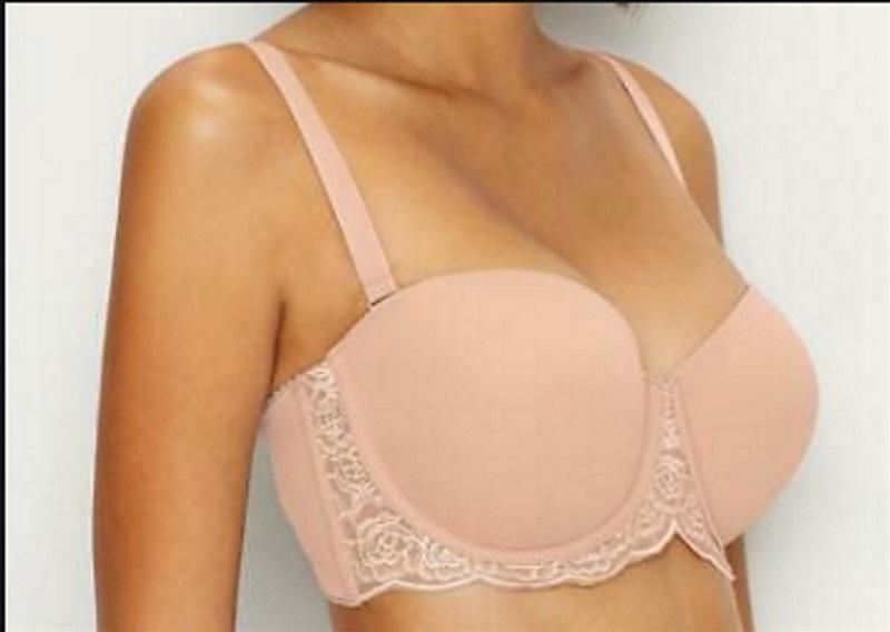 NWOT Maidenform 36C Push-Up Balconette Underwire Strapless 9905 taupe 127282
