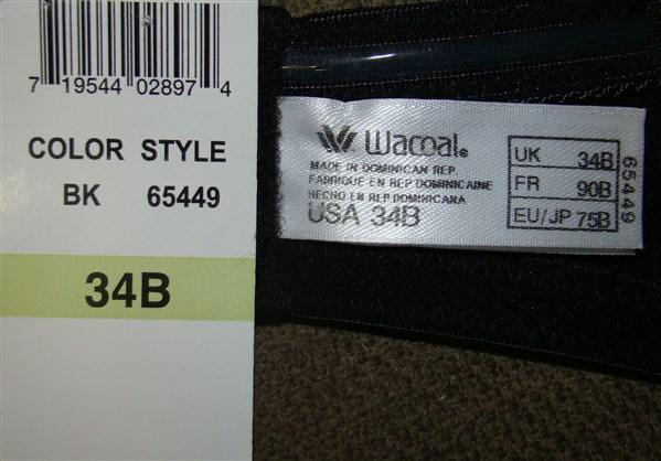 NWT Wacoal 34D Halo Lace Strapless Black Bra Underwire 854205 127288
