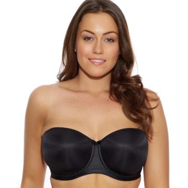 NWOT Elomi 38DDD Lingerie Smoothing UW Moulded Strapless Bra EL1230 Black 127289