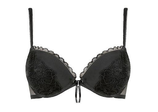 NWT Triumph 34B Paris Spotlight Push Up Bra Black 127310