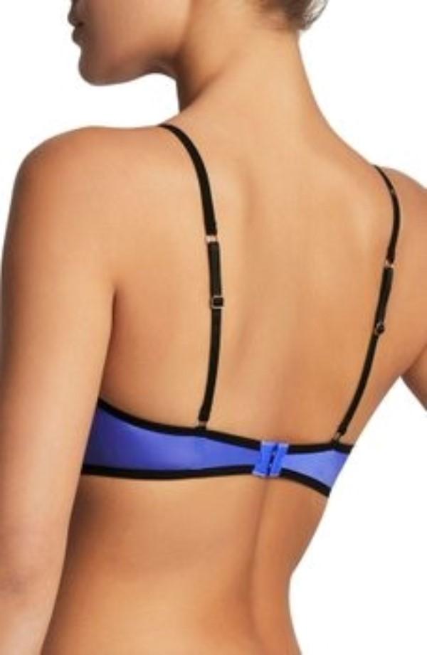 NEW Elle Macpherson 34B Vee Underwire Demi Bra Periwinkle 127497