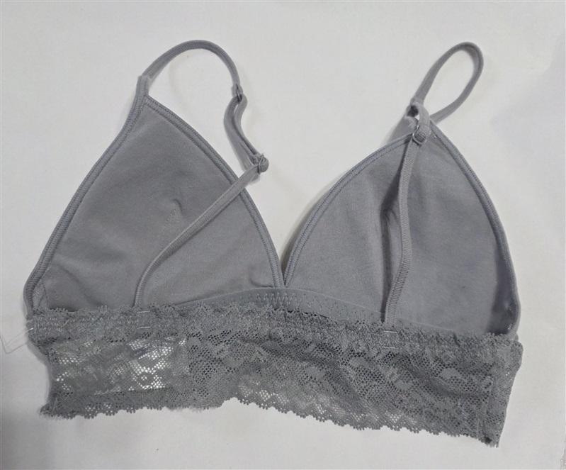 NWOT Calvin Klein XS Bare Lace Triangle Bralette QF4239 Gray 127500