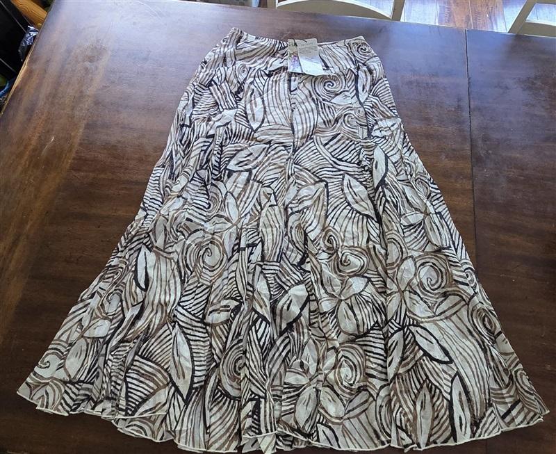 NWT Karen Kane M Hawaiian Twist Full Cotton Maxi Skirt 127571