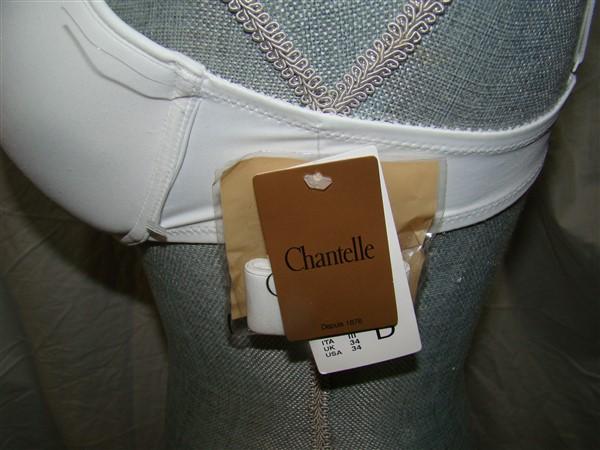 NEW Chantelle 38C Basic Invisible 3296 Backless Push Up Bra White 127893