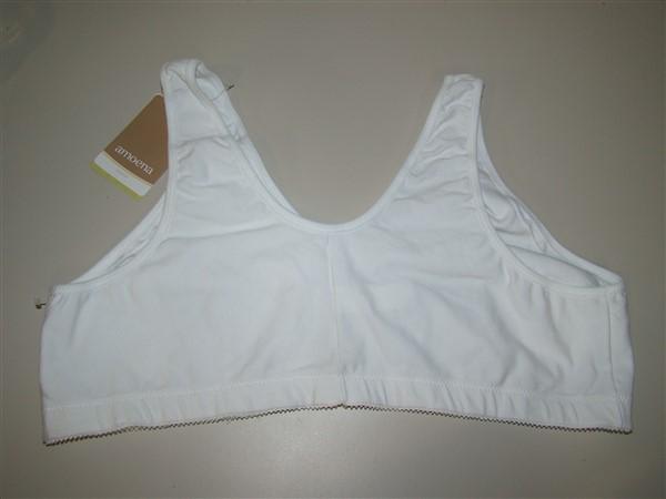 NWT Amoena S C/D Frances Front Closure Leisure Bra 2128 White 127911
