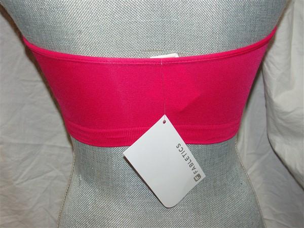 NWT Fabletics Small Sevan Bandeau Strapless Yoga Bra Hot Pink 127970