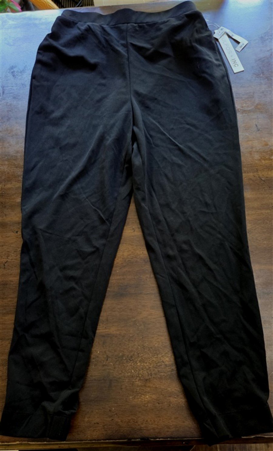 New CULPOS x INC M Crepe Pull-On Joggers Pants Black #128207