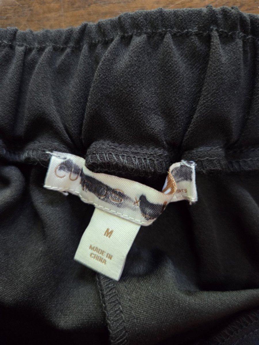 New CULPOS x INC M Crepe Pull-On Joggers Pants Black #128207