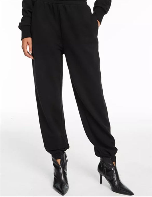 New CULPOS x INC M Crepe Pull-On Joggers Pants Black #128207
