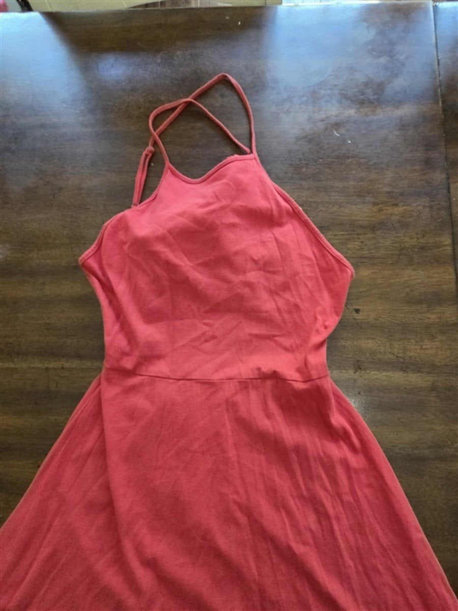 NEW Comune S/M Jersey Knit Open Back Bow Skater Dress Red #128231