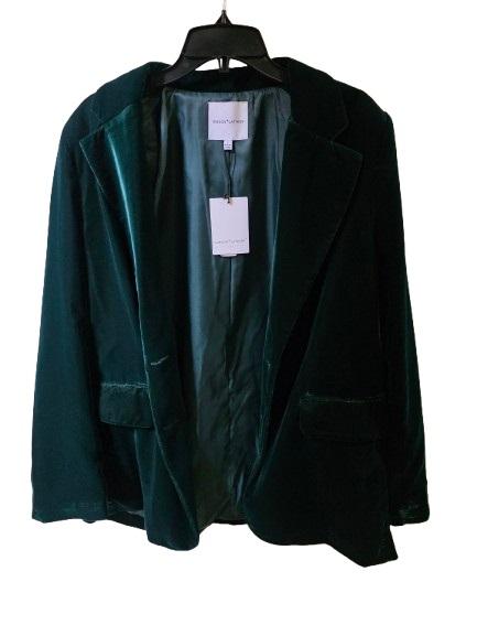 NWT Gibson & Latimer XL Velvet Notch Lapel Button Front Blazer 128273