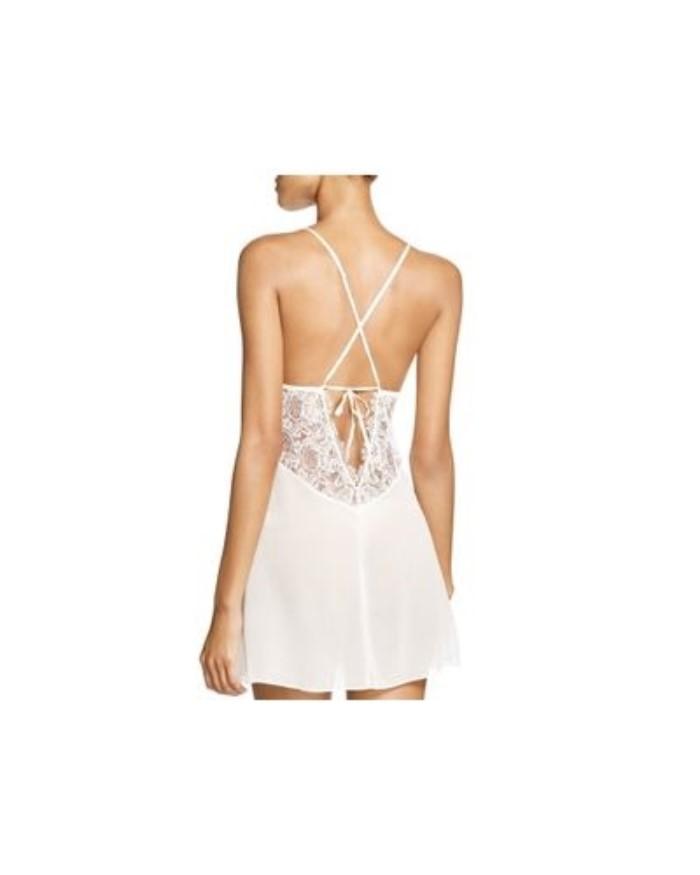 NWOT Heidi Klum M Valerie Silk & Eyelash Lace Slip Chemise Ivory 128344