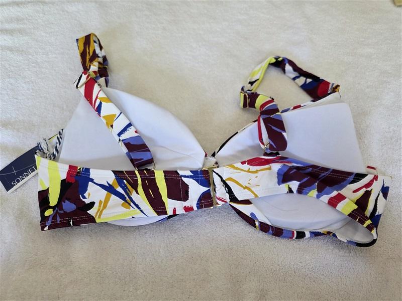 NWT Sonnet Shores 14 Underwire Floral Bikini Swim Top 128408