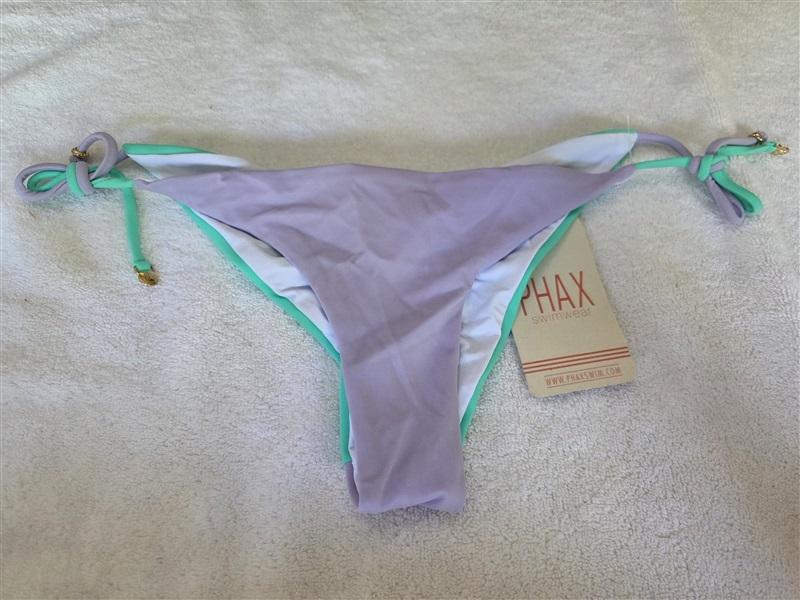 NWT Maria Bonita Phax S Morado Purple Cinched Back Bikini Triangle Bottom 128445
