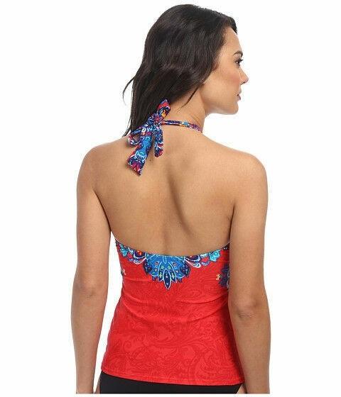 NWOT Ralph Lauren 6 Halter Bandeau Tankini Scarf Swim Top Sample 128446