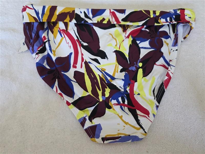 NWT Sonnet Shores 12 Fold Over Floral Bikini Swim Bottom 128459