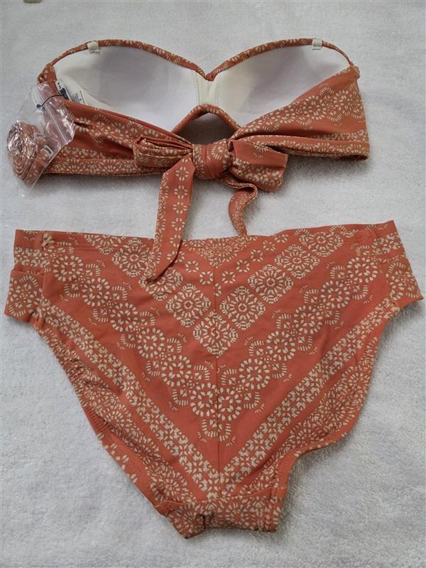NWT Robin Piccone S Isla Bikini Swim Top Terra Cotta Orange 128458