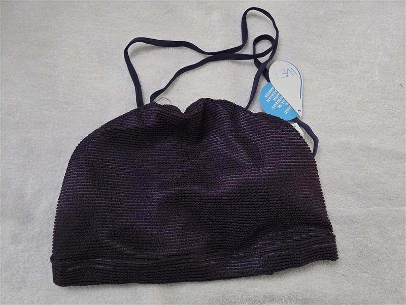 NWT Wet LA M Honu Marina Top Classic Bikini Top Eggplant Purple 128472