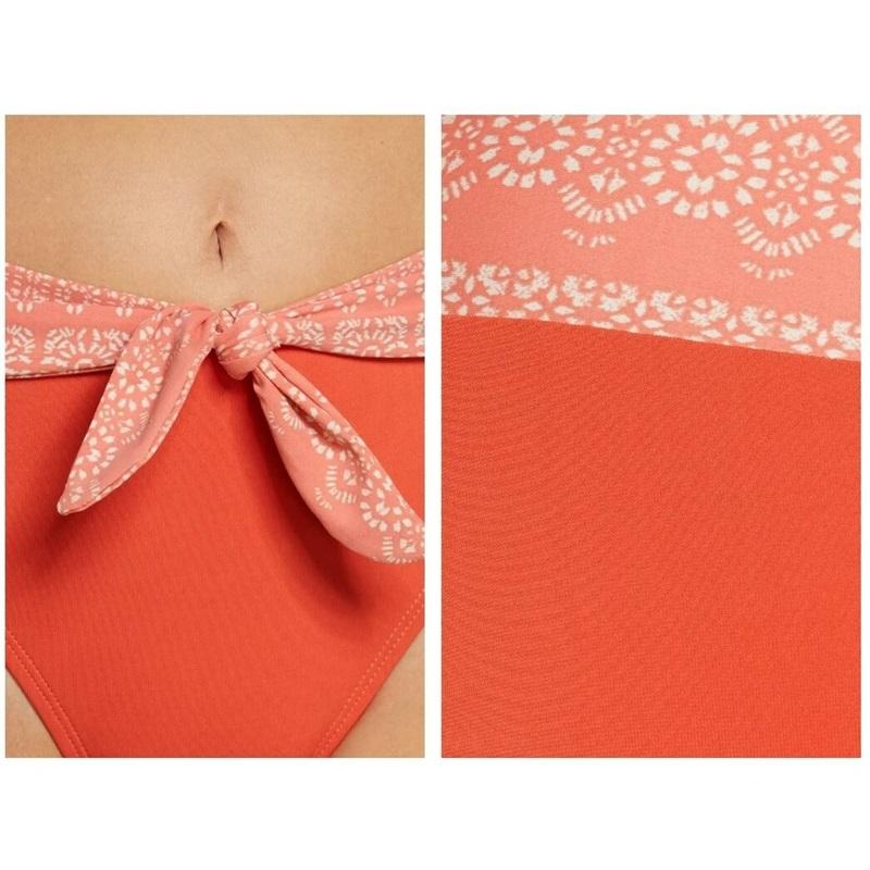 NWT Robin Piccone M Isla Bikini Swim Top & Bottom Terra Cotta Orange 128493