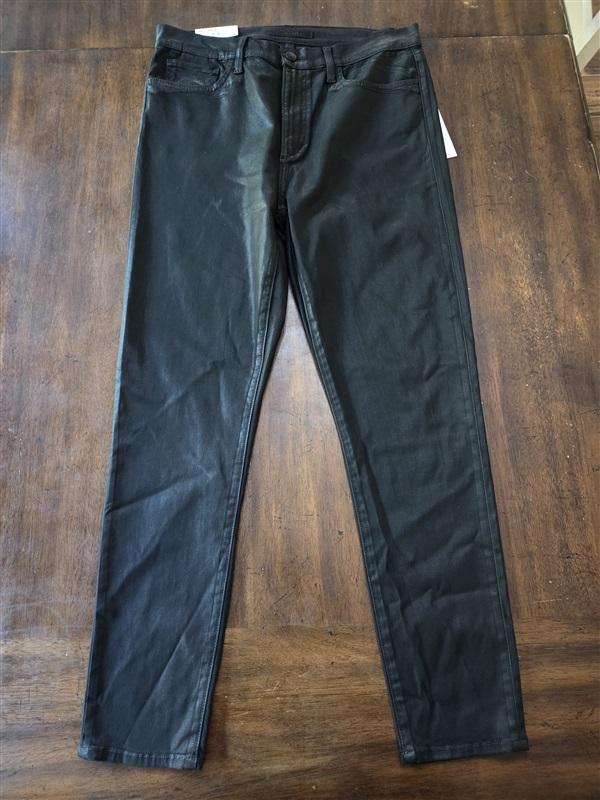 NWT Joe's Jeans 31 Charlie high Rise Skinny Ankle Coated Black Jeans 128524