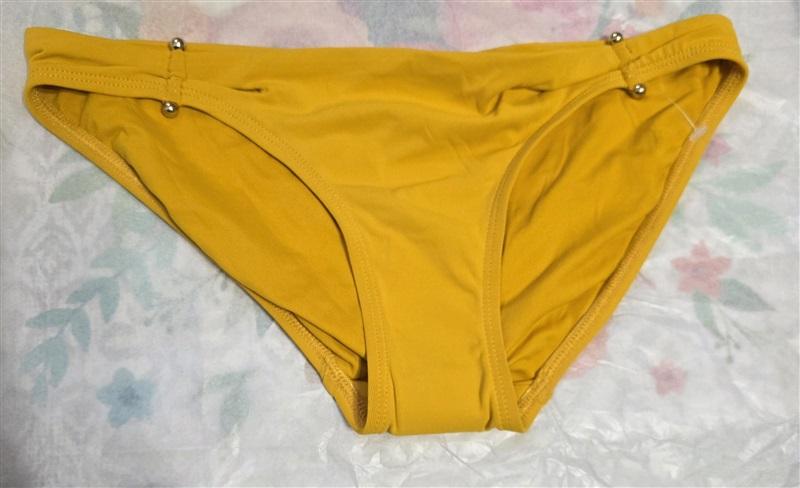 NWOT Robin Piccone S Luca Mustard Yellow Bar Bell Bikini Bottom 128525