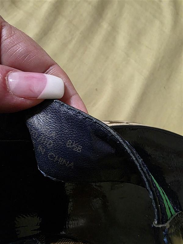 PO Coach 8.5 Gabriela Stripe Blue Green Logo Platform Sandals 128444