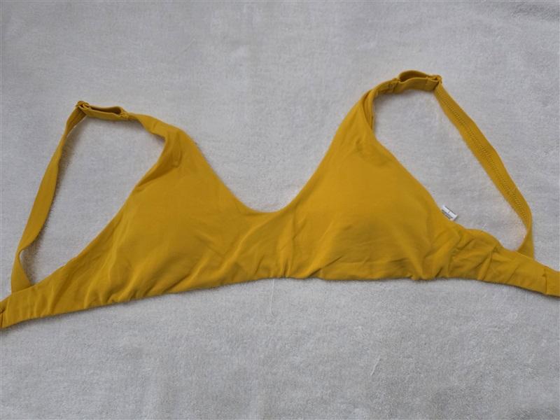NWOT Robin Piccone Ava XS Yellow Bikini Swim Top 128550
