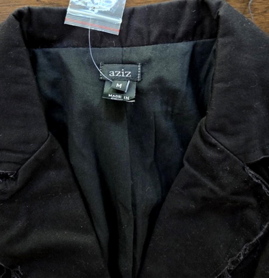 New AZIZ for Anthropologie M Military Style Victorian Embroidered Jacket Black