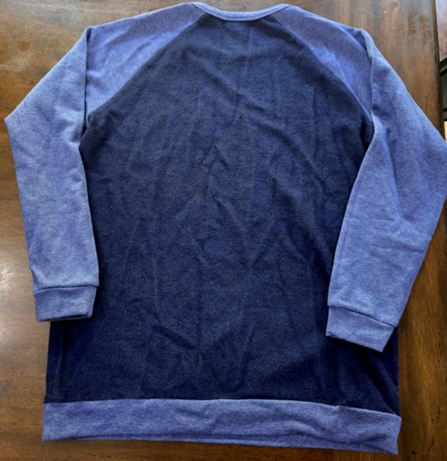 New Bobi M Relaxed Fit Raglan Sweatshirt Royale Blue #128661
