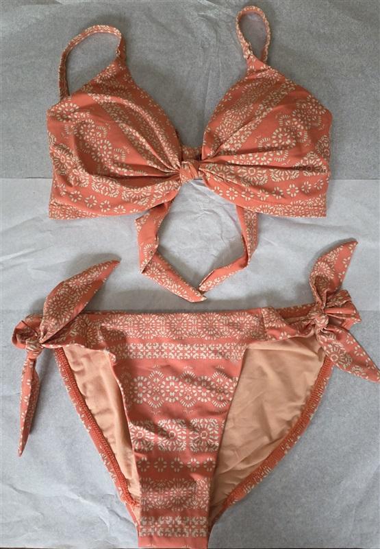 NWOT Robin Piccone M Isla Underwire Bikini Swim Top & Bottom Orange 128670