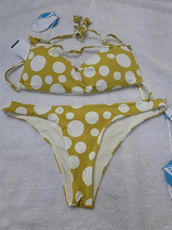 NWT Wet LA Polka Dot Swim Set Bikini XS Top S Bottom 128686