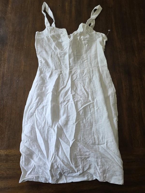 NWOT Willow & Clay M Boho Chic Solid Sample Sundress White 128709