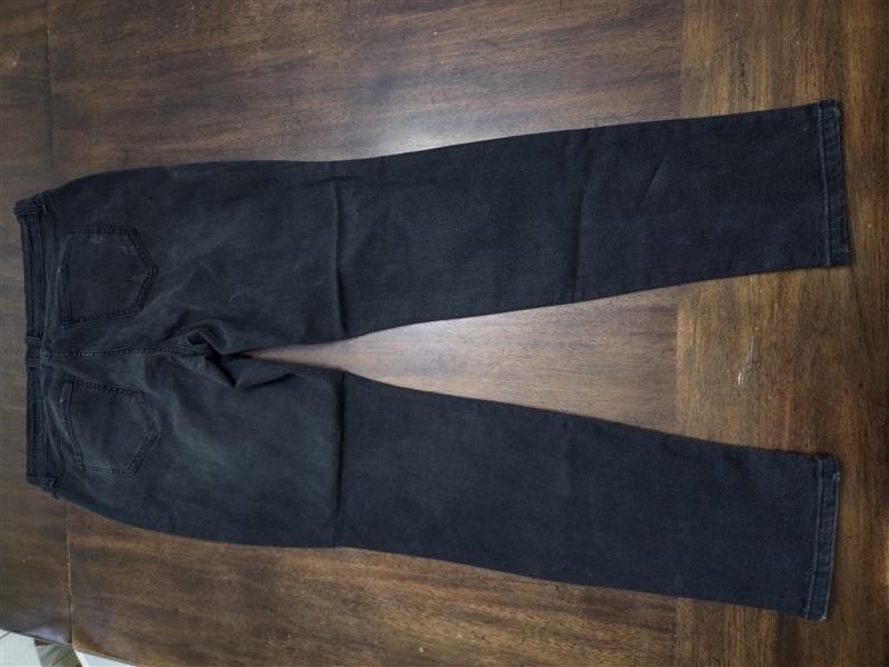 NWT Eunina XL Skinny Ankle Zipper Pocket Distressed Black Jeans 128763