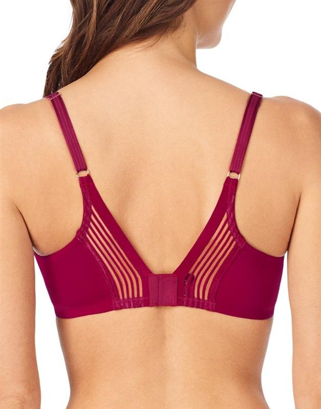 NWT Le Mystere 34D Second Skin Back Smoother Bra 5521 Rouge 128873