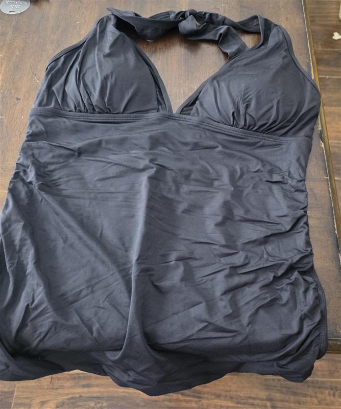 NWOT Ralph Lauren 6 Black Tankini Beach Halter Top 128965