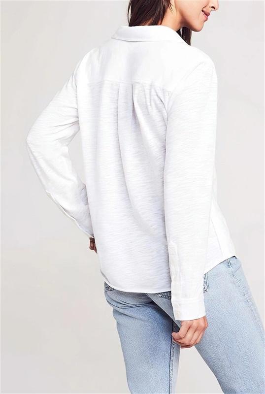 NWT Faherty XL Button Up Seasons Shirt Organic Cotton White 128988