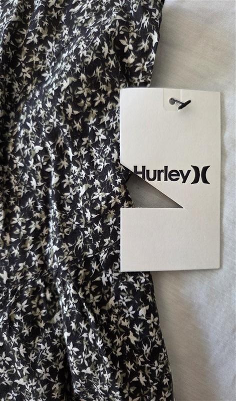 NWT Hurley XS Rylee Easy Sun Dress Black Ditsy Floral 129213