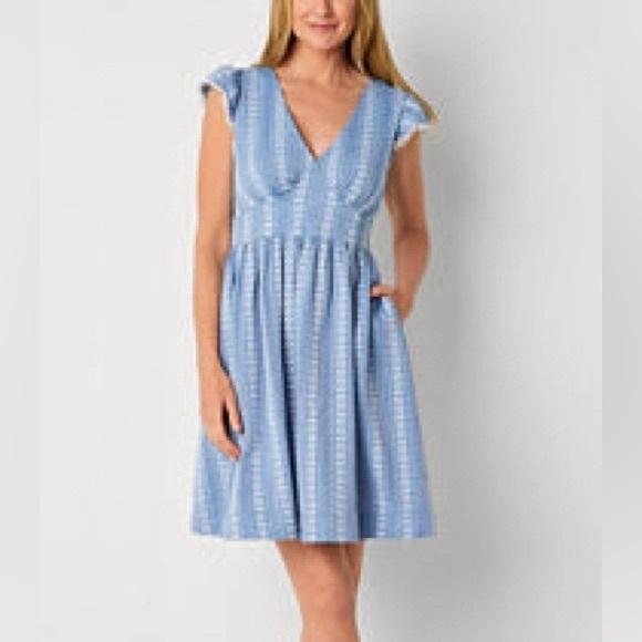NWPT Peyton & Parker XS Blue White Floral Mommy & Me Dress 129216