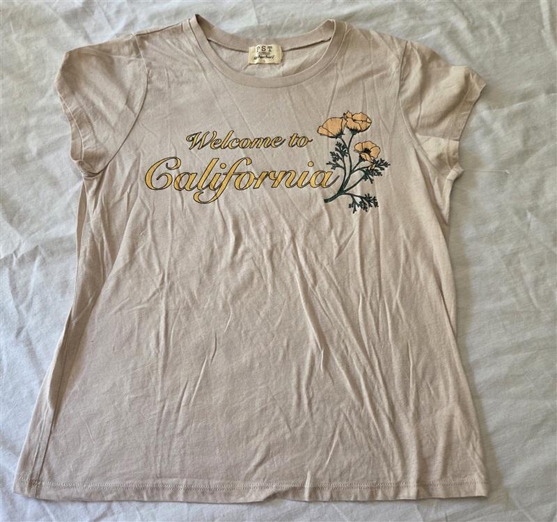 NWOT Project Social T Large Welcome to California Poppy T Shirt 129218