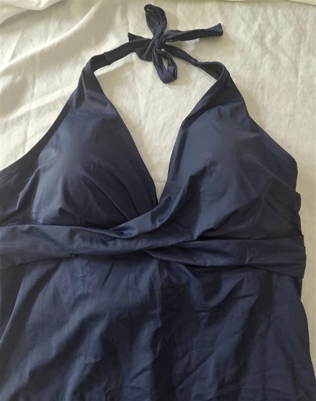 NWT Swimsuits For All 22 Twist V Neck Bombshell Halter 1pc 129246