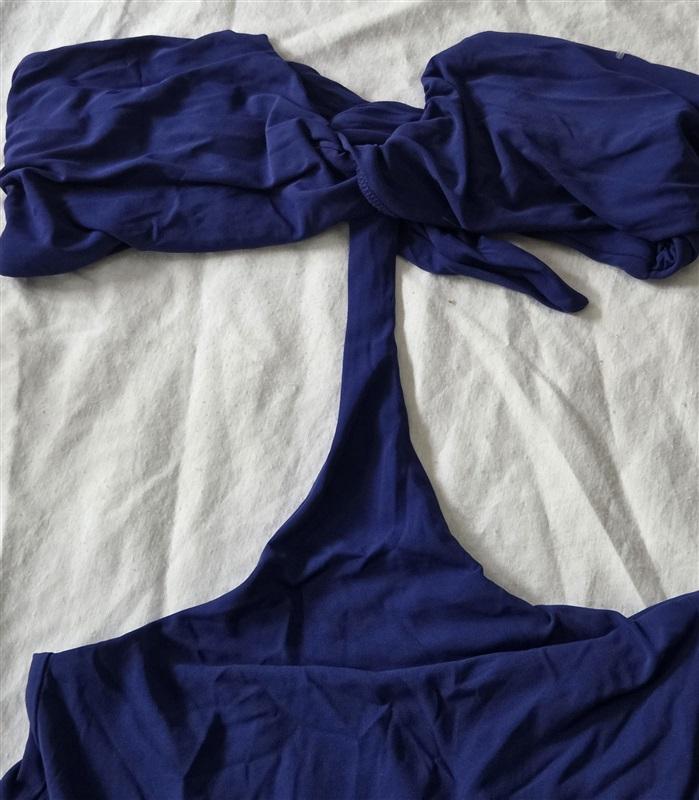 NWT Robin Piccone M Monokini Bandeau 1PC Swimsuit Blue 129247
