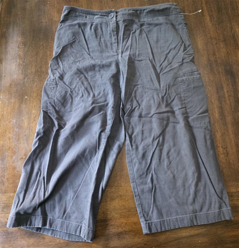 PO Eileen Fisher S Charcoal Cargo Utility Ankle Pants 129283