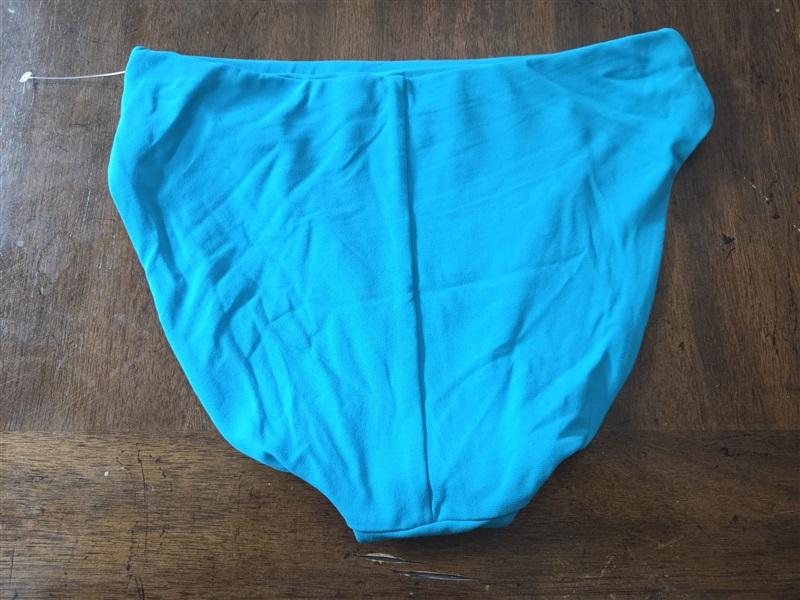 NWOT Robin Piccone Ava S high waist Full Bikini Swim Bottom Aqua Blue 129301