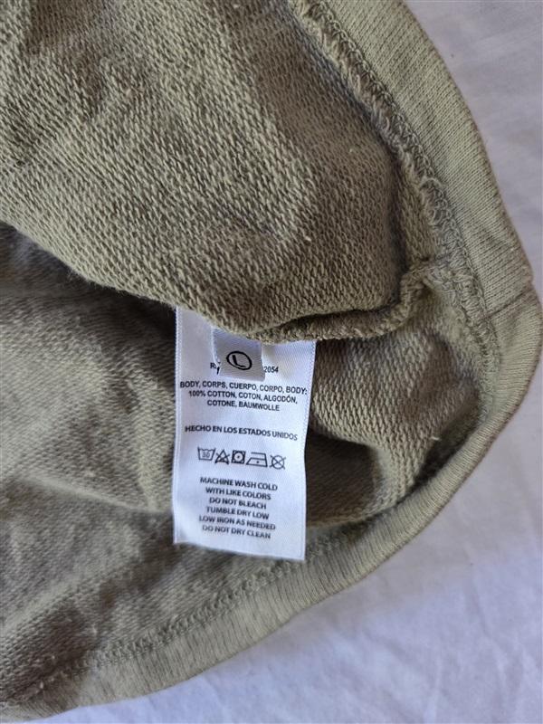 NWOT Urban Outfitters L Olive Green Gathered Front Hoodie Sweatshirt 129315