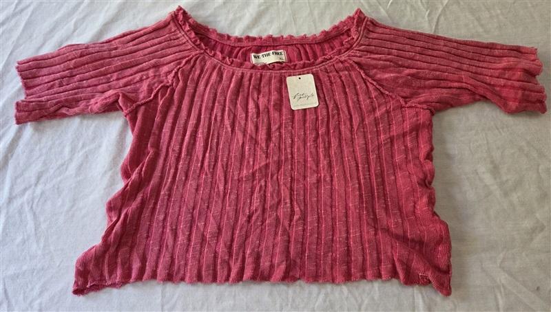NWT Free People XL Meant To Be Ribbed Strange Love Pink 129316