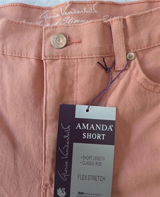 NWT Gloria Vanderbilt 8 Amanda Short Jeans Orange Bermuda Shorts 129327